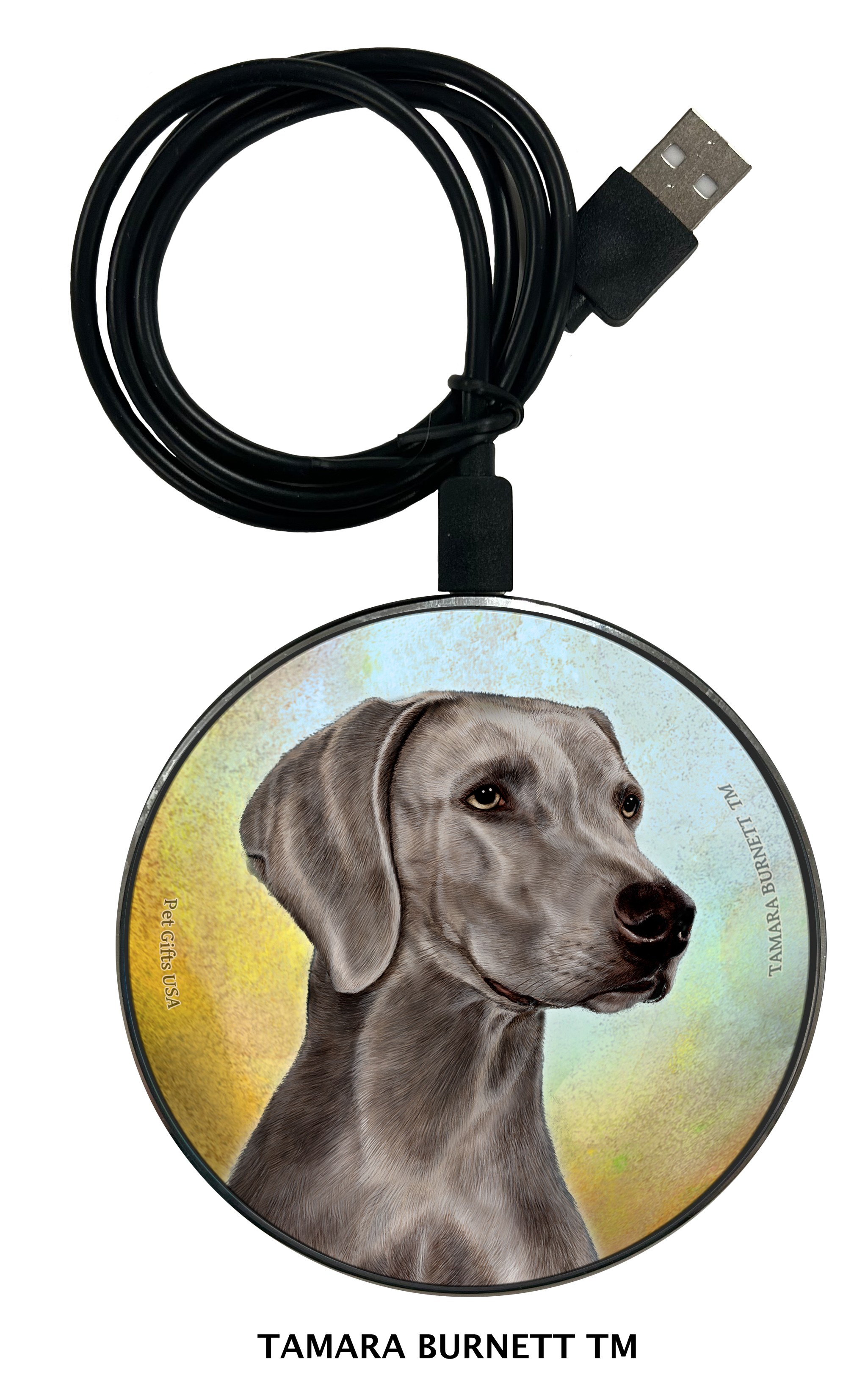 An image of product 30056 - Weimaraner - Zoomies Phone Charger